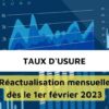 Taux d’usure 2023 : comment la réévaluation mensuelle va impacter les emprunteurs